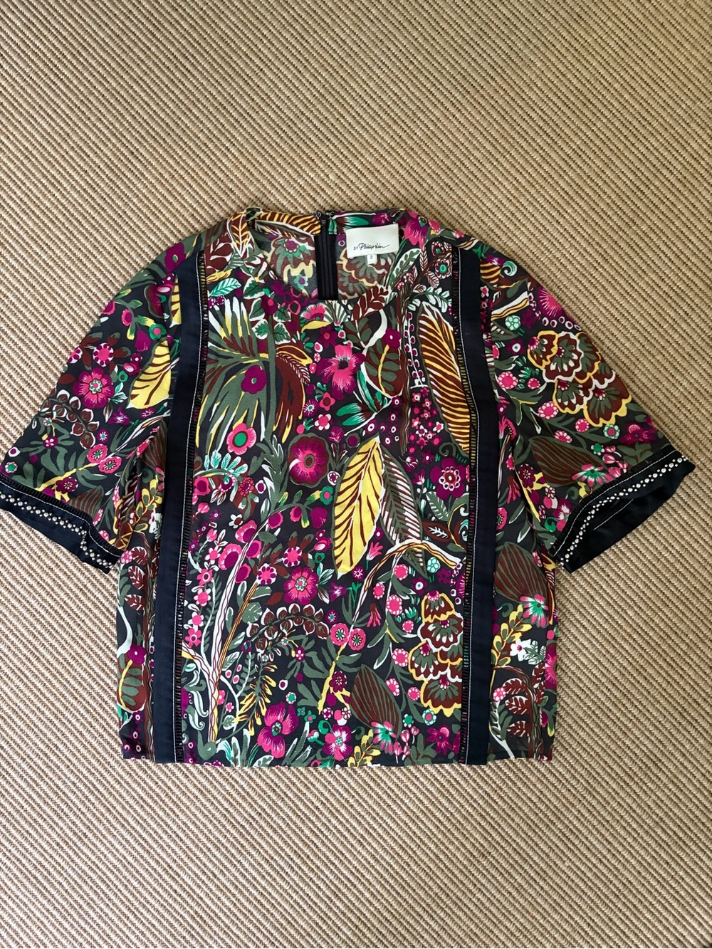 Phillip Lim Multicolor Floral Short-Sleeve Shirt